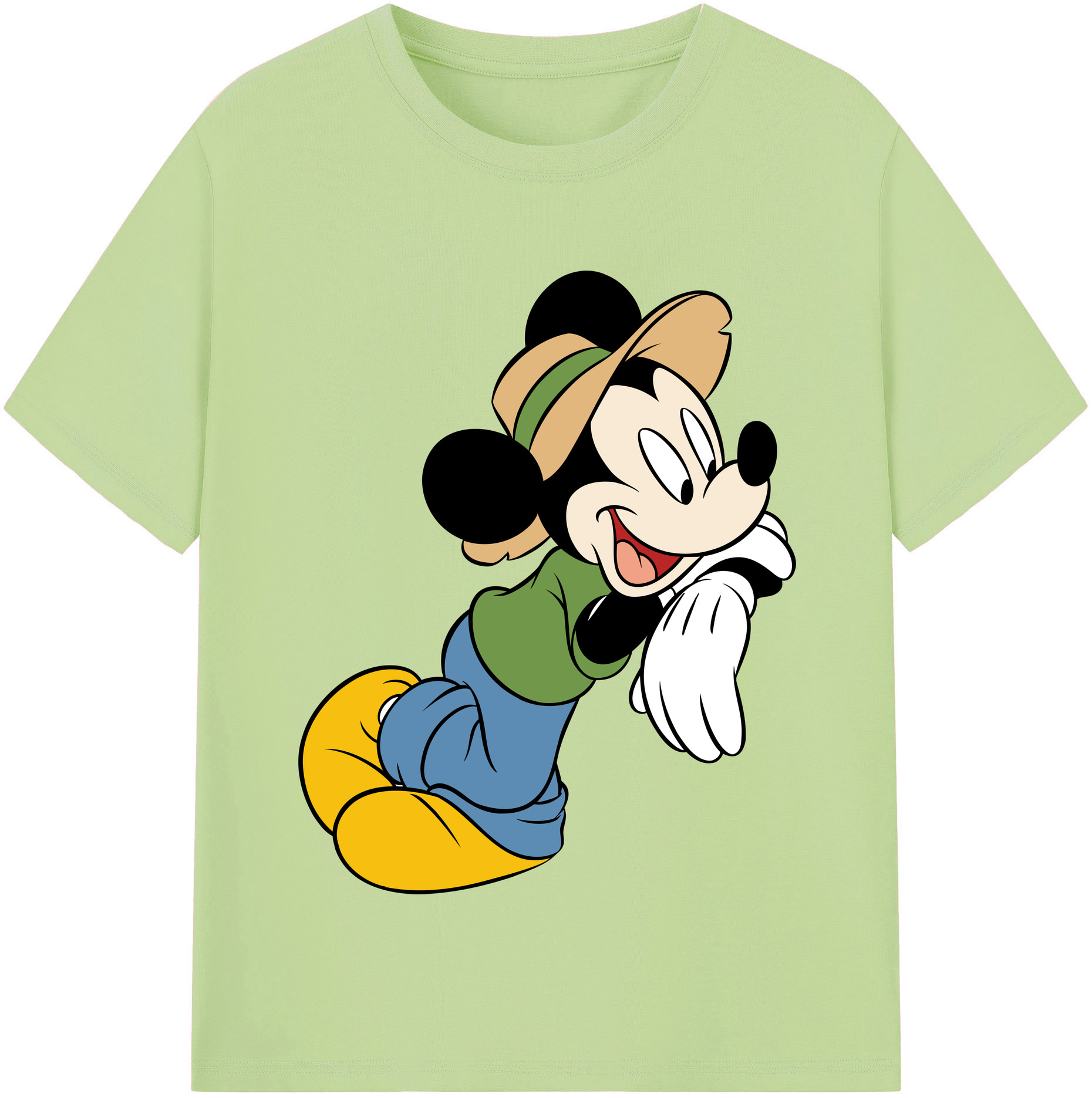 （画像用） ミッキーマウス Mickey Mouse 綿100％半袖Tシャツ（フロントプリント）